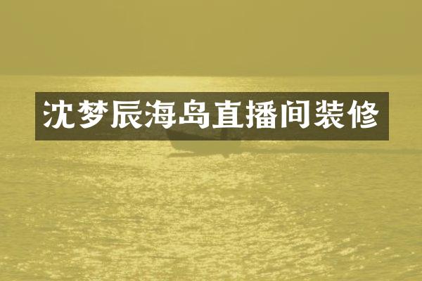 沈梦辰海岛直播间装修