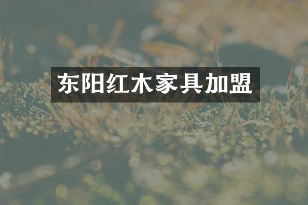 东阳红木家具加盟