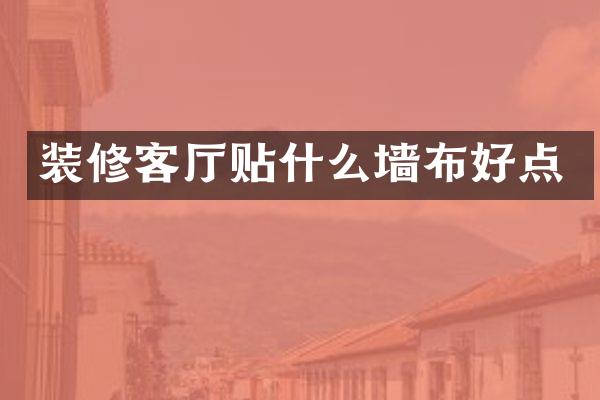 装修客厅贴什么墙布好点