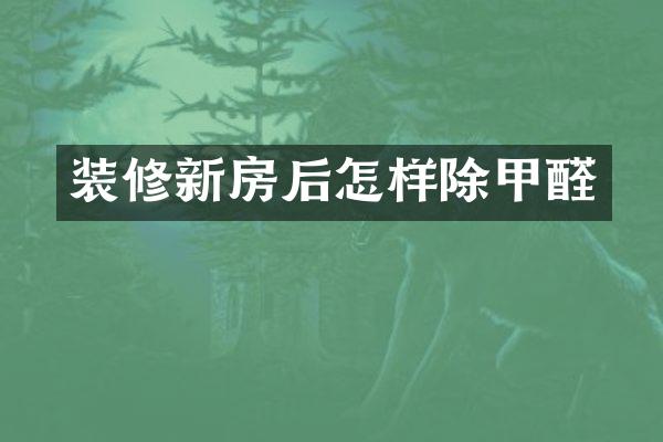 装修新房后怎样除甲醛