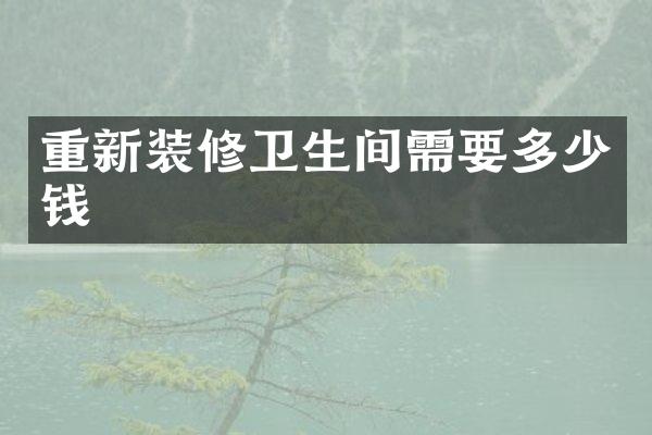 重新装修卫生间需要多少钱