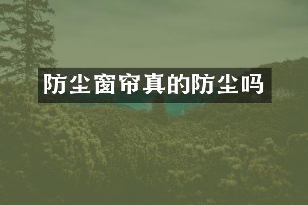 防尘窗帘真的防尘吗
