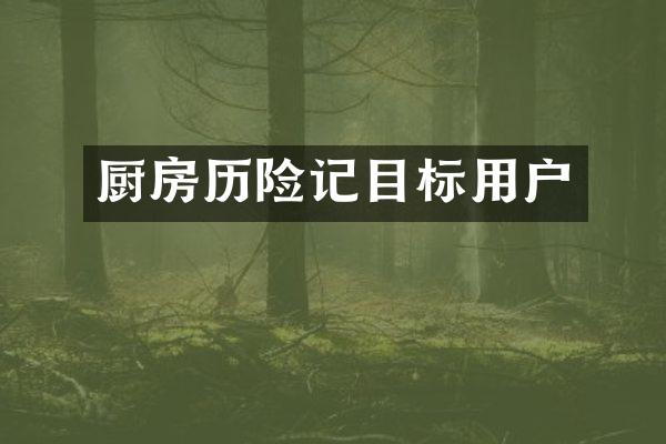 厨房历险记目标用户