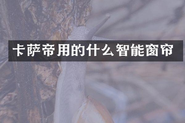 卡萨帝用的什么智能窗帘