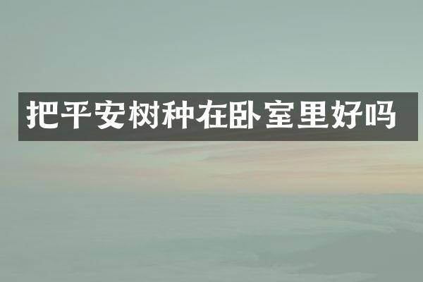 把平安树种在卧室里好吗