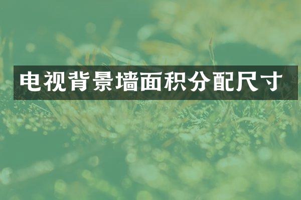 电视背景墙面积分配尺寸