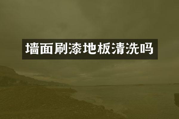 墙面刷漆地板清洗吗