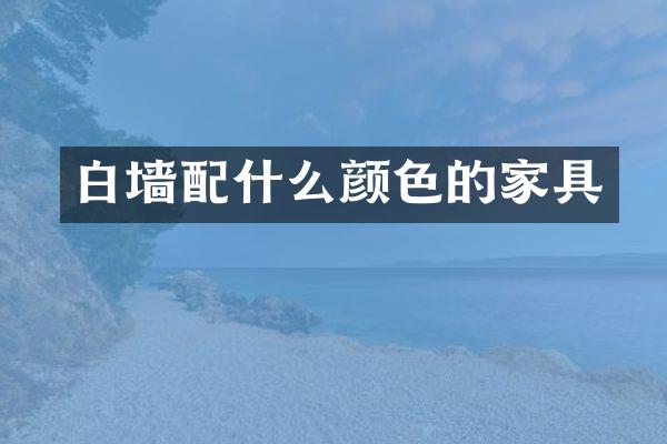 白墙颜色的家具