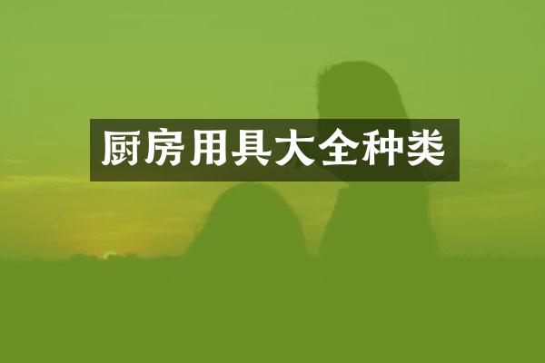厨房用具大全种类