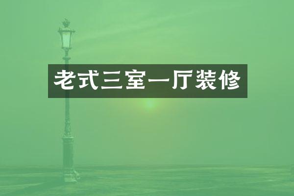 老式三室一厅装修