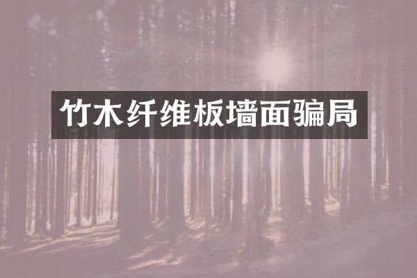 竹木纤维板墙面骗局