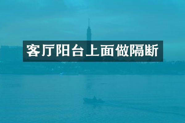 客厅阳台上面做隔断