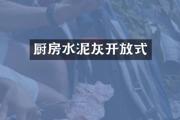 厨房水泥灰开放式