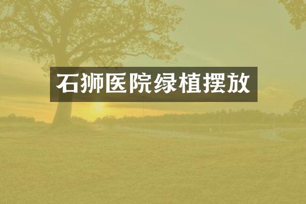 石狮医院绿植摆放