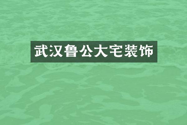 武汉鲁公大宅装饰