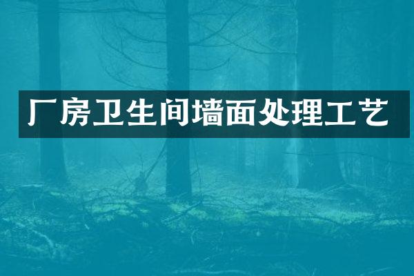 厂房卫生间墙面处理工艺