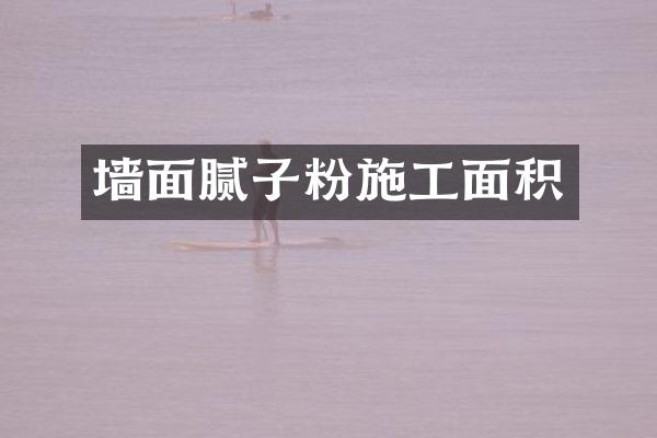 墙面腻子粉施工面积