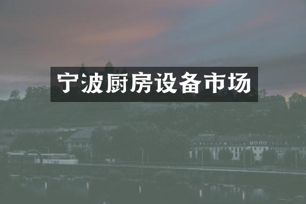 宁波厨房设备市场