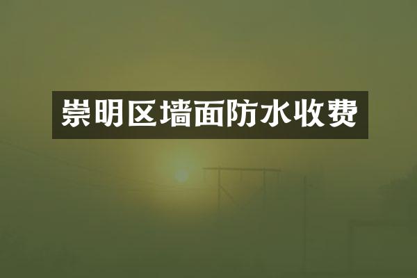 崇明区墙面防水收费