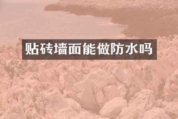 贴砖墙面能做防水吗