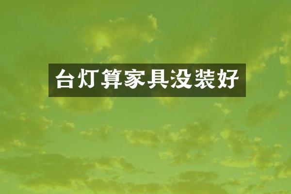 台灯算家具没装好