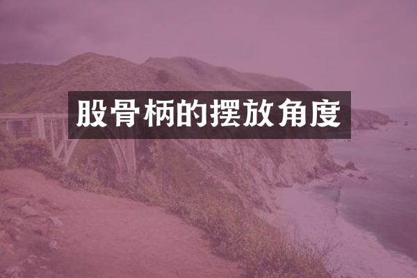 股骨柄的摆放角度