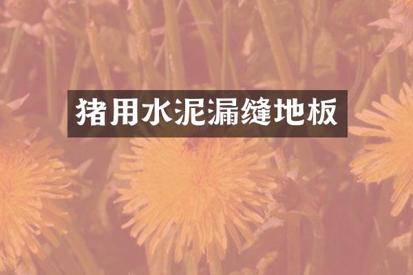 猪用水泥漏缝地板