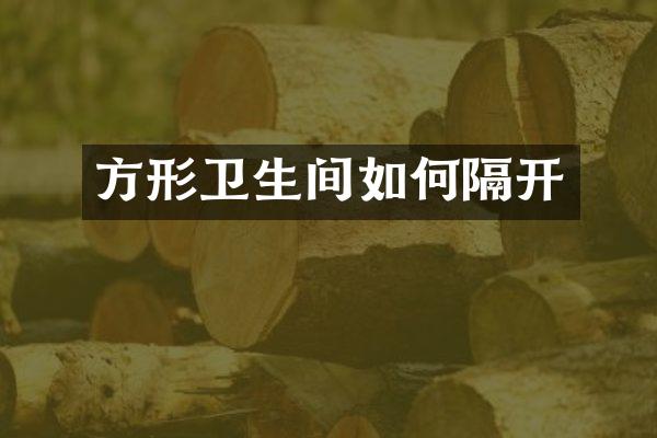 方形卫生间如何隔开