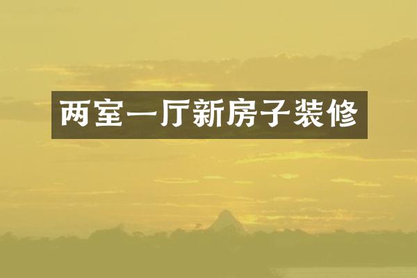 两室一厅新房子装修