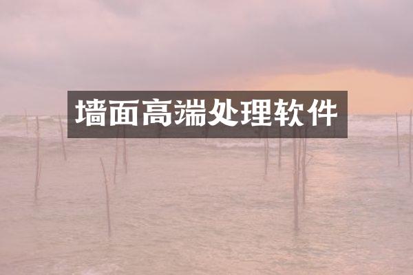 墙面高端处理软件