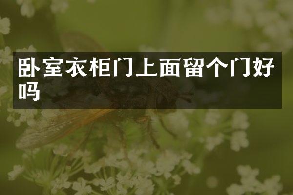 卧室衣柜门上面留个门好吗