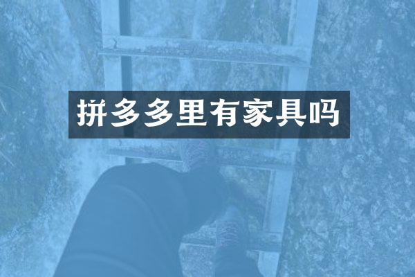 拼多多里有家具吗