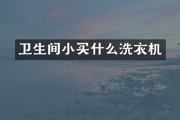 卫生间小买什么洗衣机