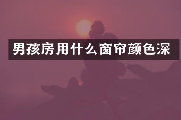 男孩房用什么窗帘颜色深