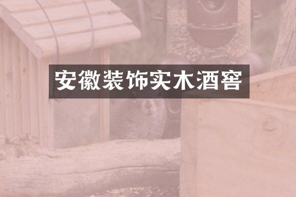 安徽装饰实木酒窖