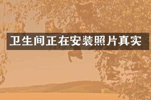 卫生间正在安装照片真实