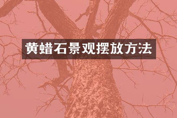 黄蜡石景观摆放方法