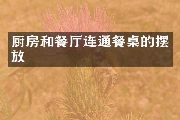 厨房和餐厅连通餐桌的摆放