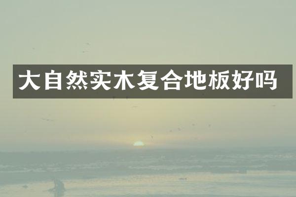 大自然实木复合地板好吗
