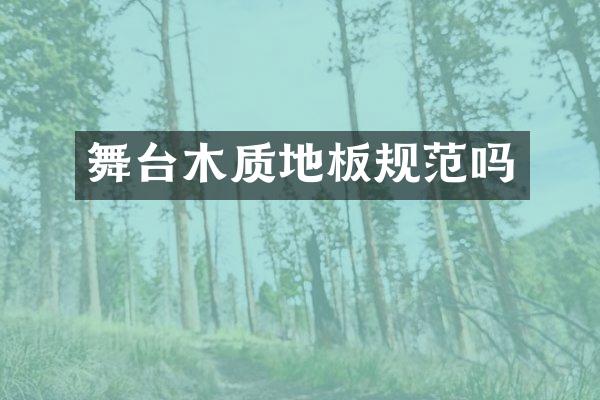 舞台木质地板规范吗