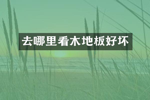 去哪里看木地板好坏