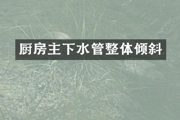 厨房主下水管整体倾斜