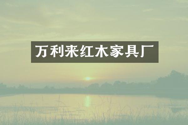 万利来红木家具厂