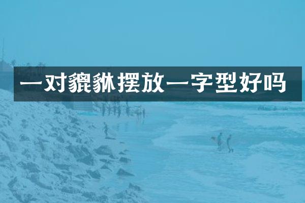 一对貔貅摆放一字型好吗