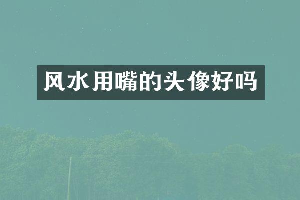 风水用嘴的头像好吗