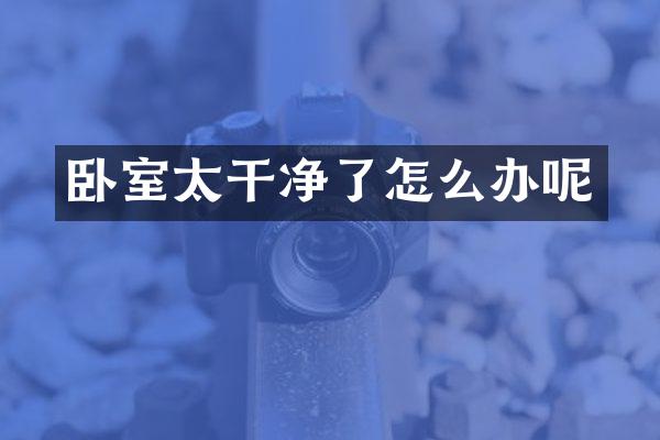 卧室太干净了怎么办呢
