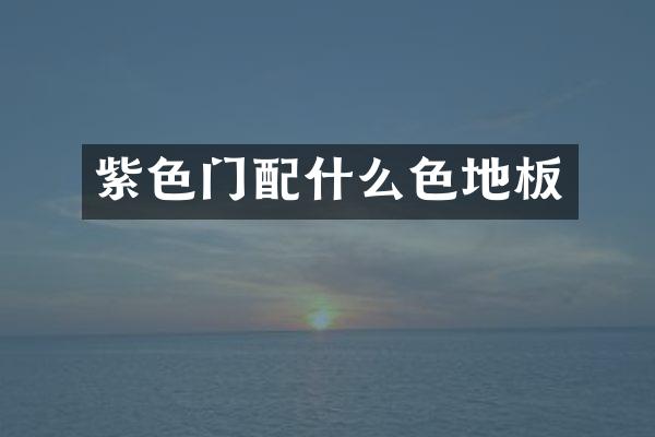 紫色门色地板