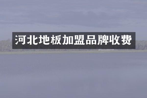 河北地板加盟品牌收费