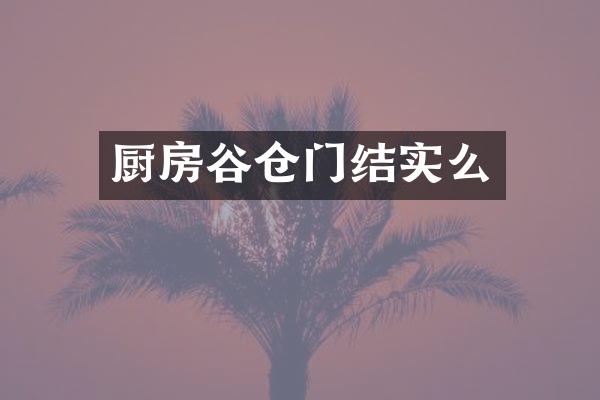 厨房谷仓门结实么