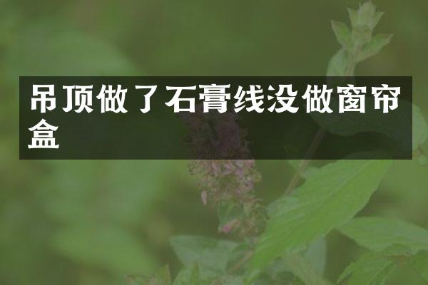 吊顶做了石膏线没做窗帘盒